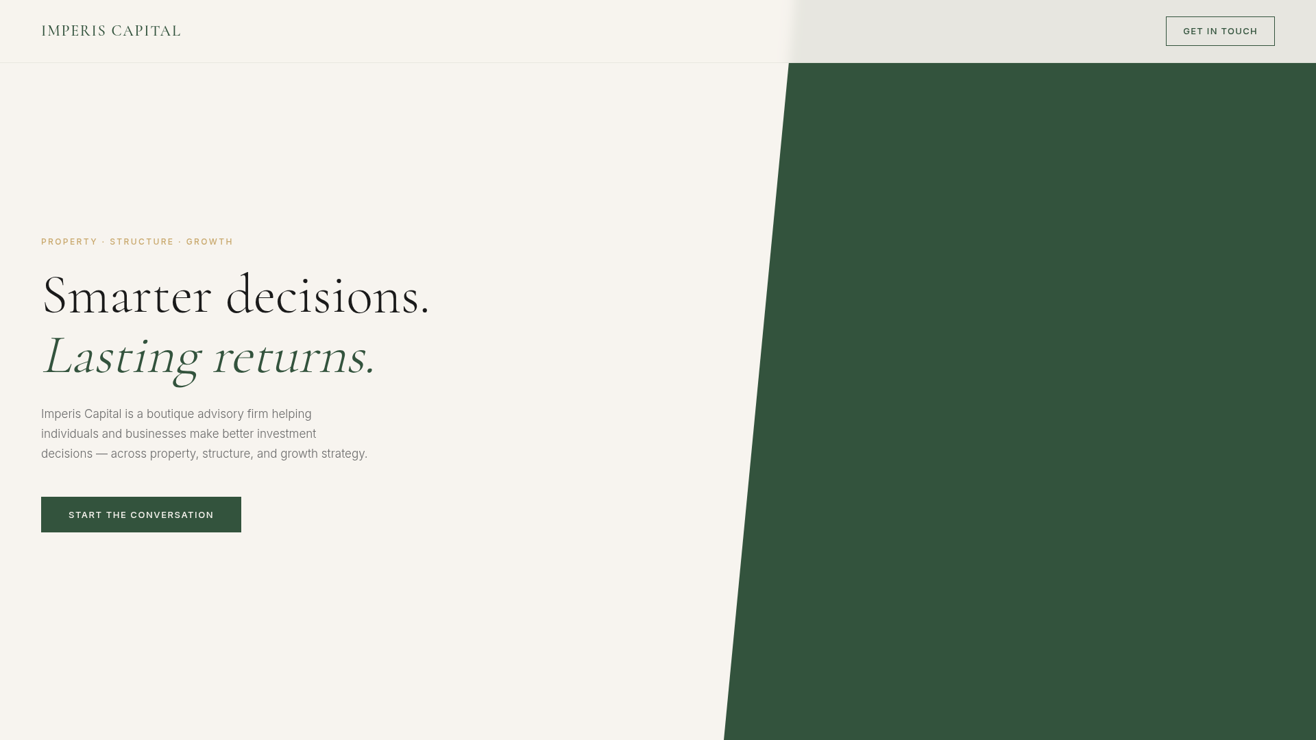 Imperis Capital website