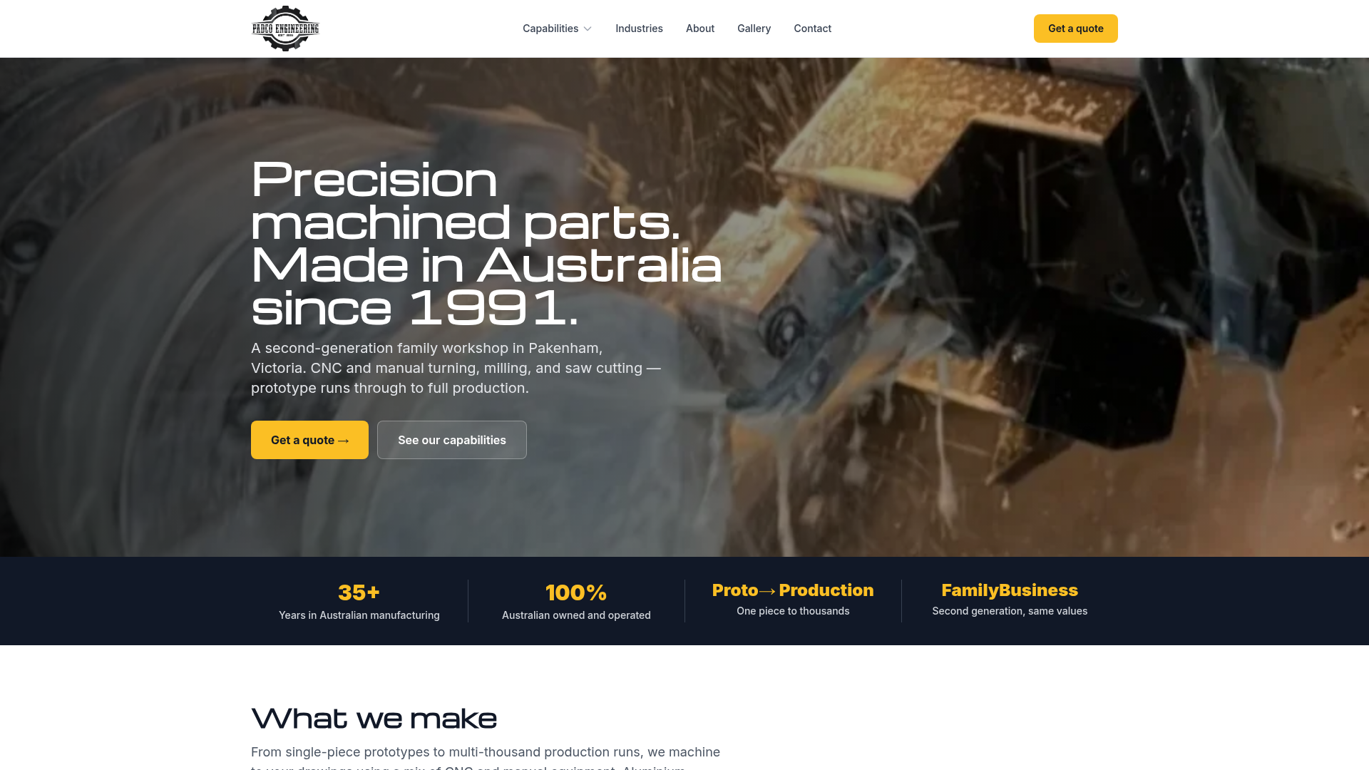 Padco Engineering website