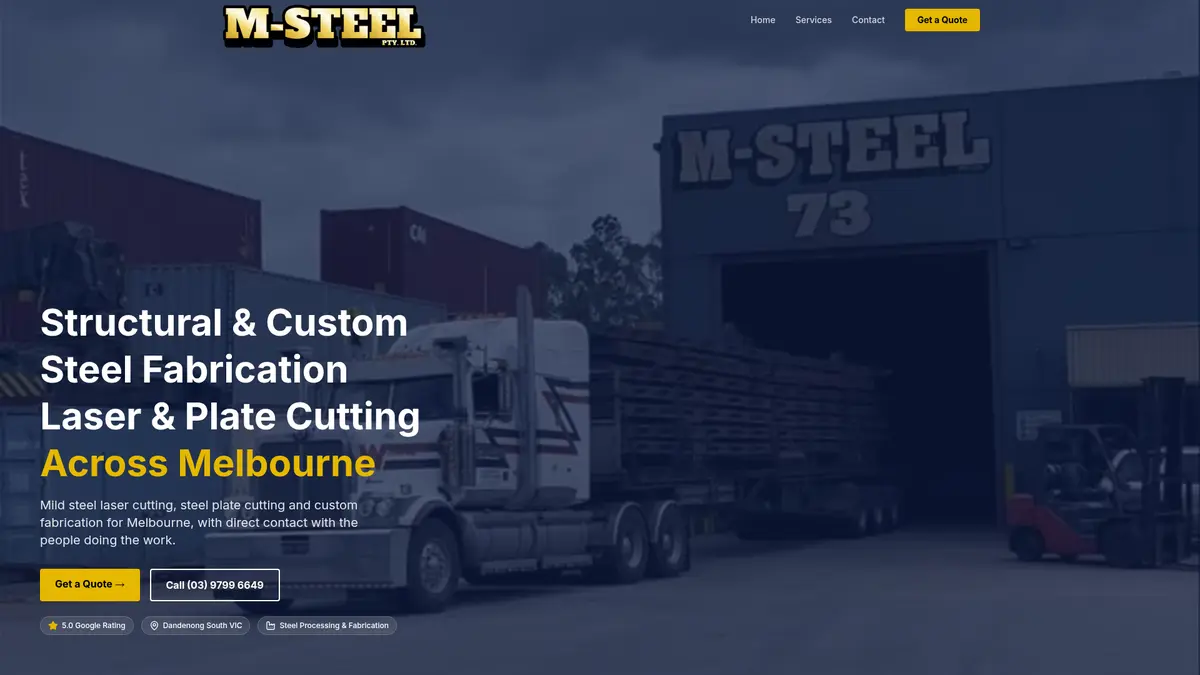 M-Steel homepage