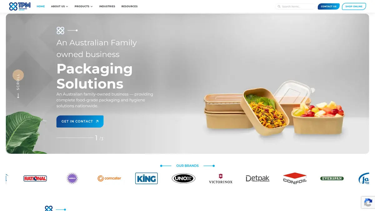 TPM Packaging homepage